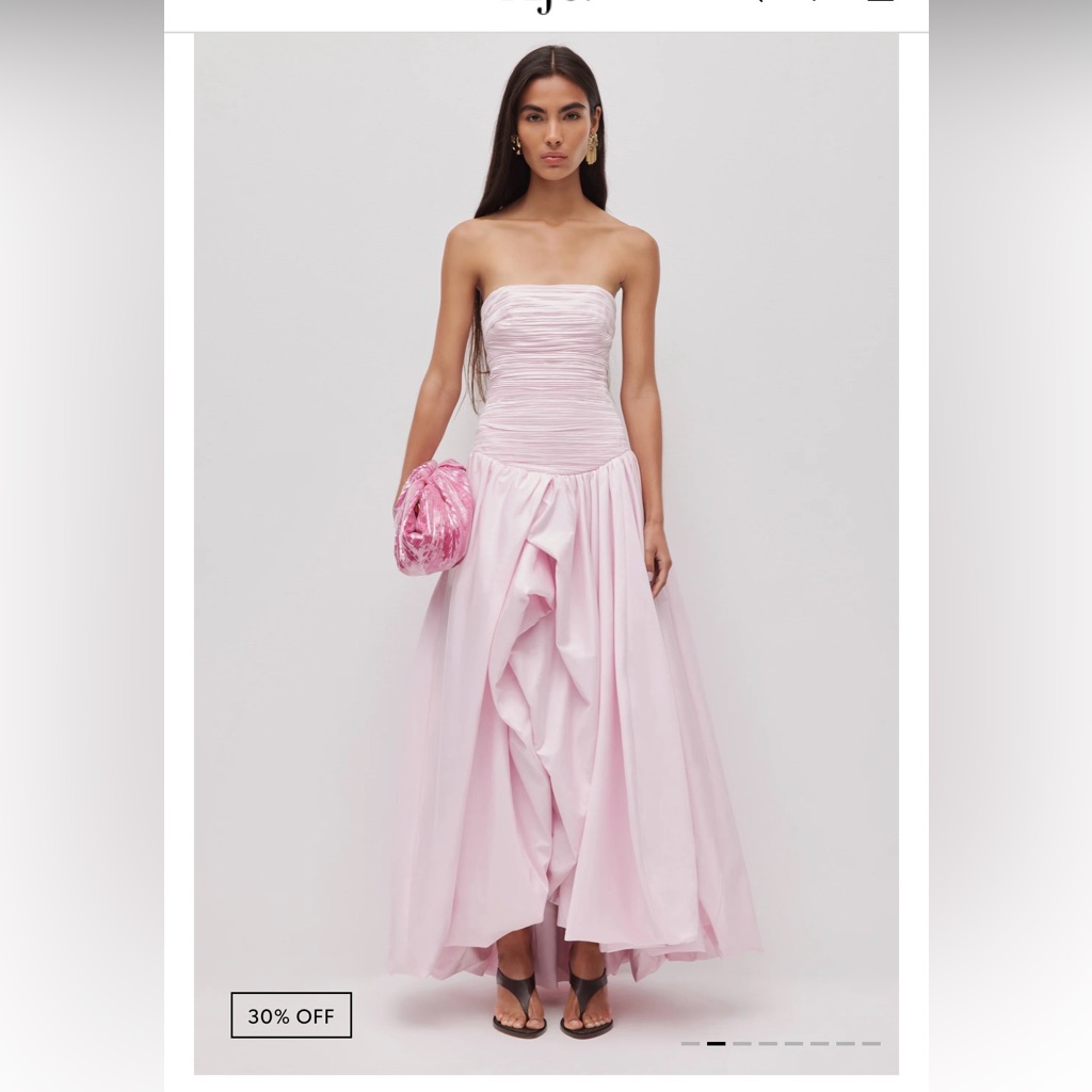 Aje Strapless Light Pink Gown